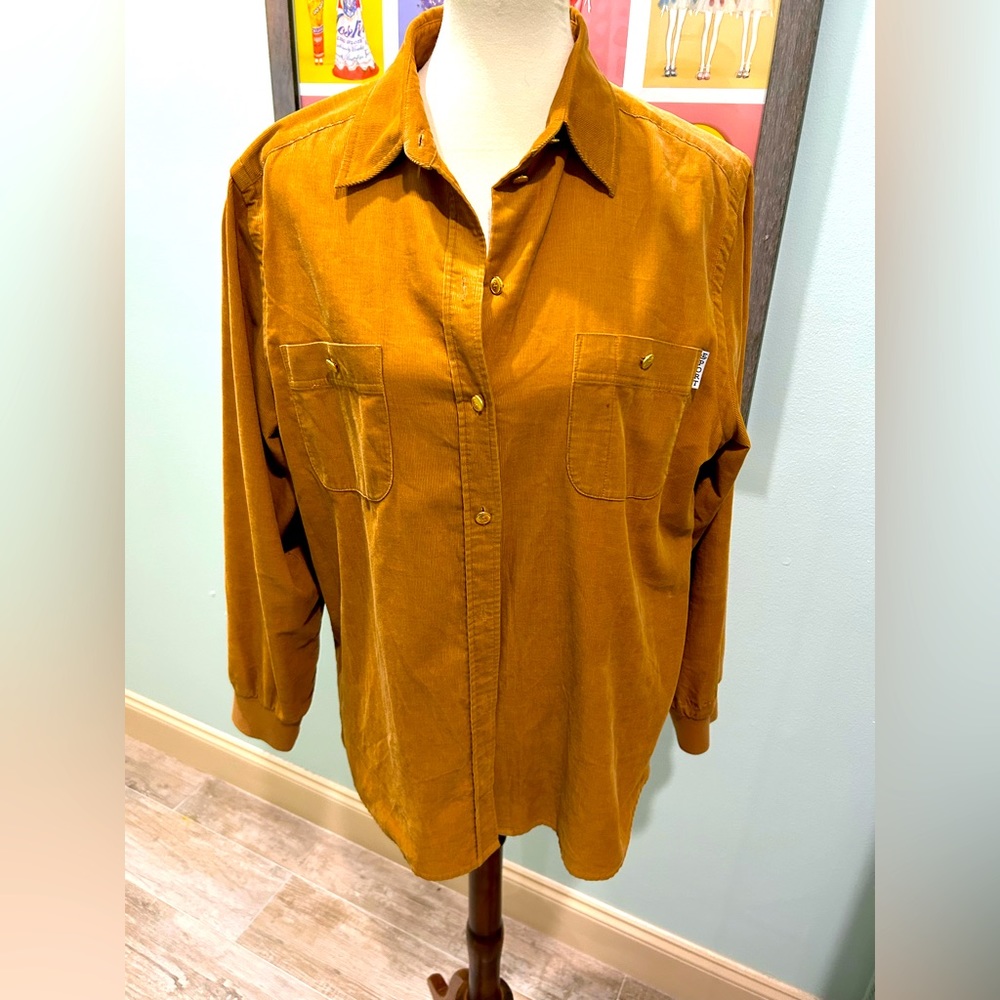 ESCADA SPORT  golden brown corduroy top size Large
